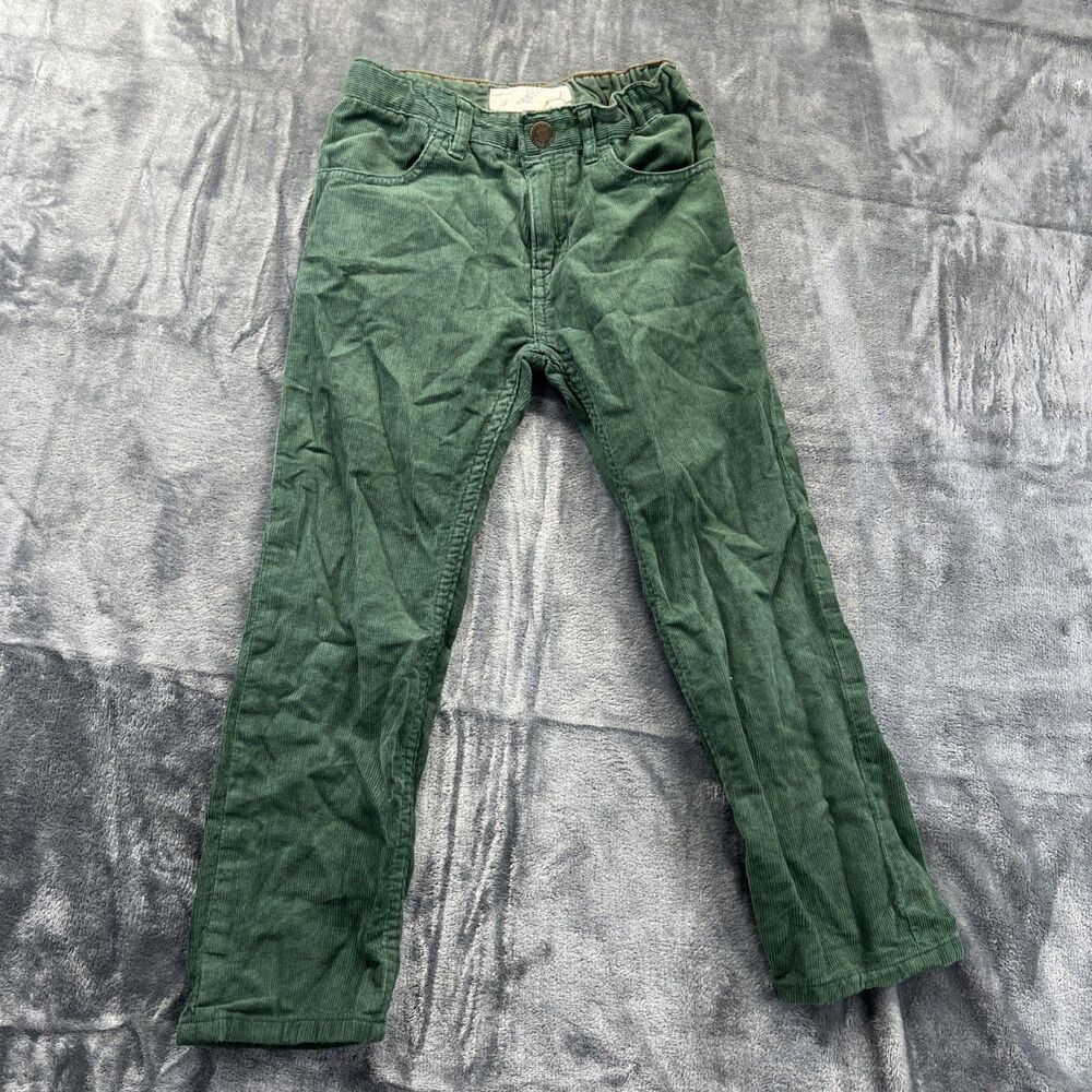 LOGG Label of Graded Goods Green Corduroy Pants Adjustable Boys 6